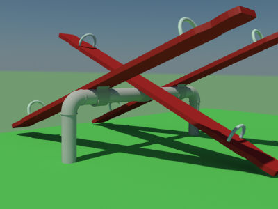 3d saw playground equipment model - see saw.max by Animation Anchor Line
